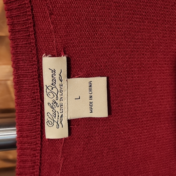 Lucky beaded red sweater Size L - Picture 3 of 7